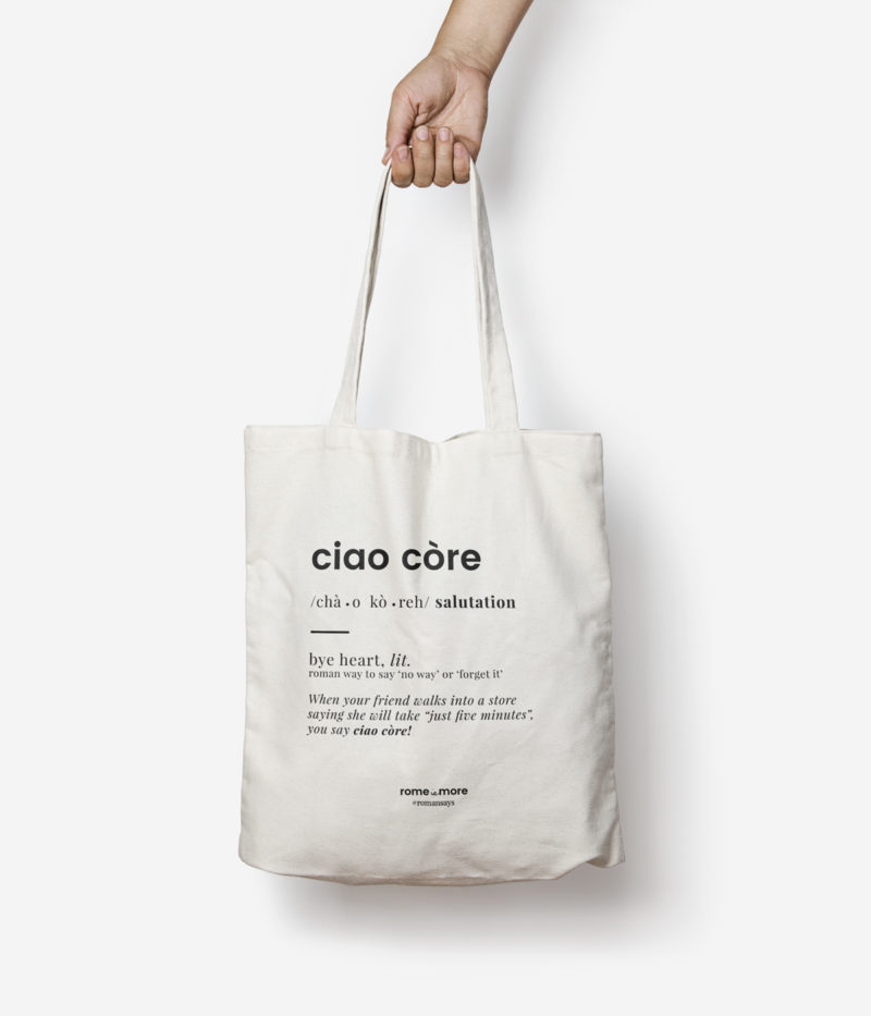 Tote bag 'Ciao Còre'