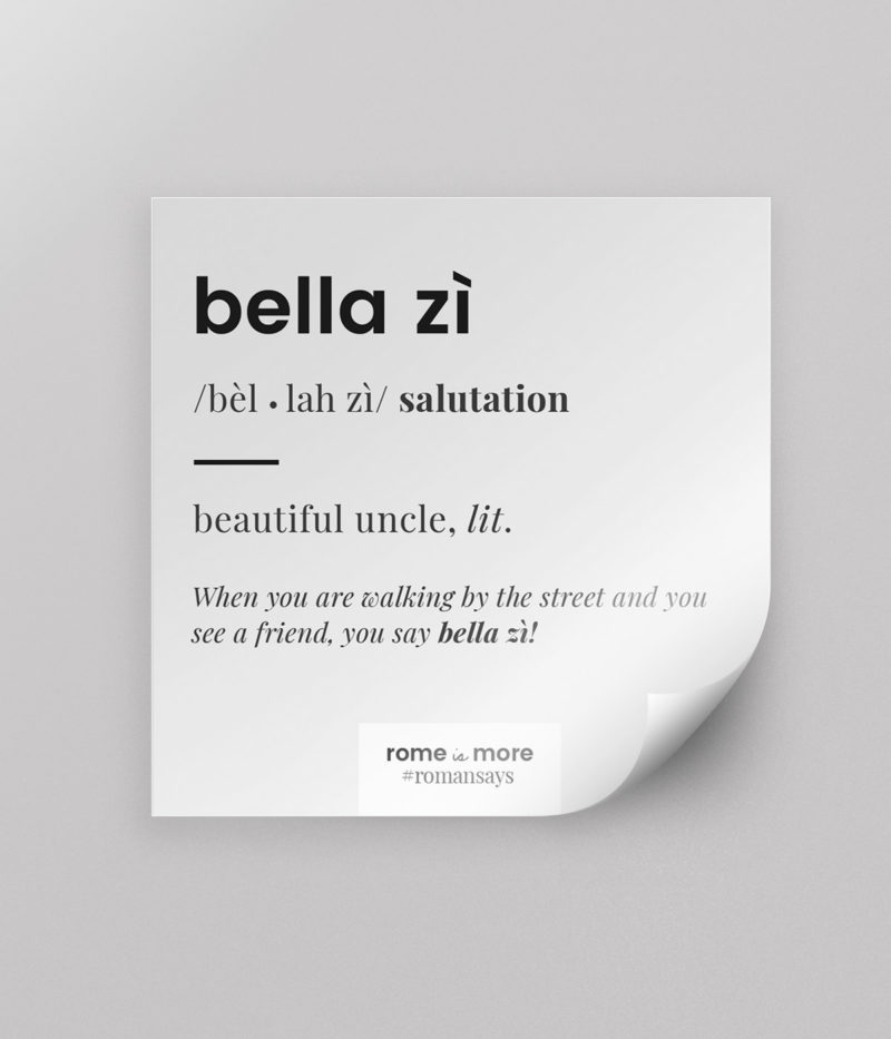 Sticker 'Bella Zì'