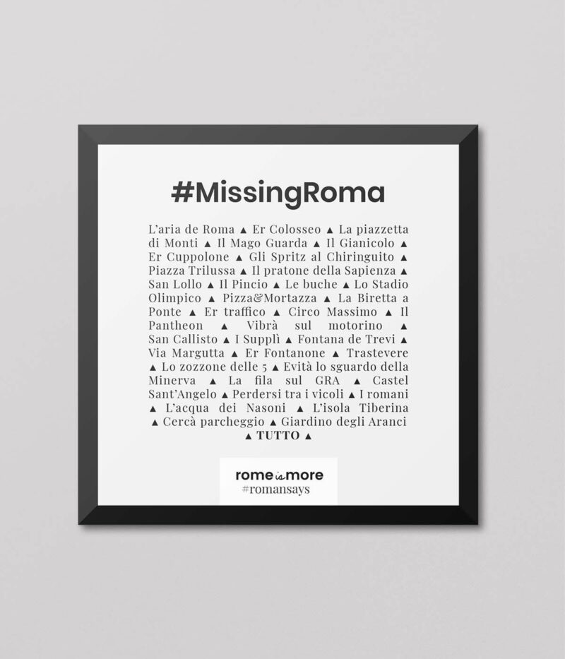 Quadretto 'Missing Roma'