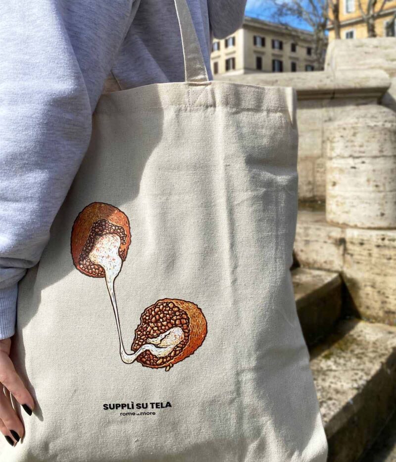 Tote bag 'Supplì su Tela'