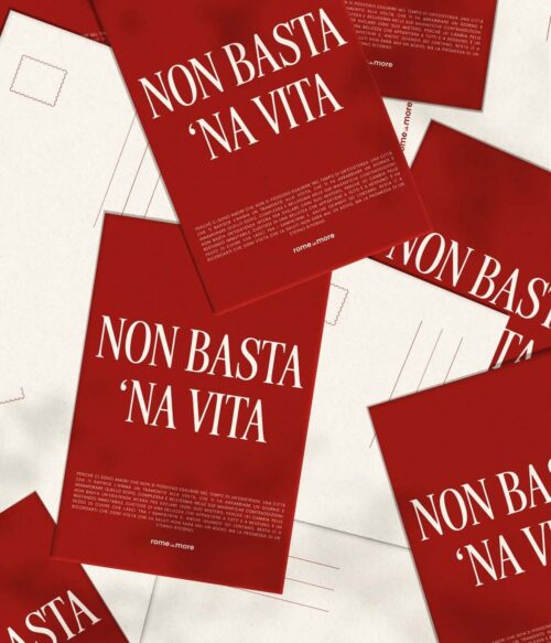 Cartolina 'Non basta 'na vita'